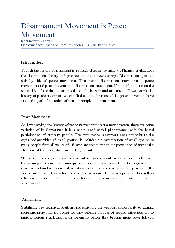 Nuclear disarmament essay picture