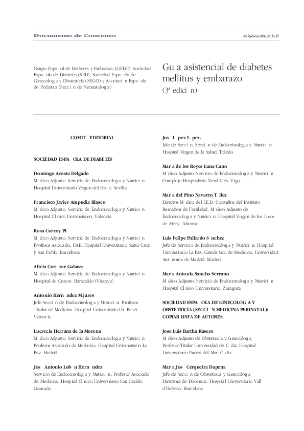 pre planificación de la asociación de diabetes de embarazo