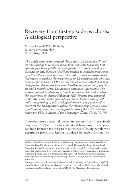 First Psychotic Episode Why Early >> Pdf Recovery From First Episode Psychosis A Dialogical Perspective First Psychotic Episode Why Early >> Pdf Recovery From First Episode Psychosis A Dialogical Perspective