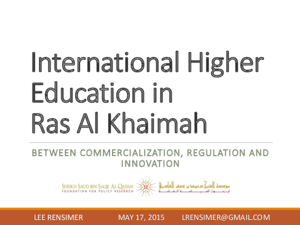 (PDF) International Higher Education in Ras Al Khaimah: Between ...