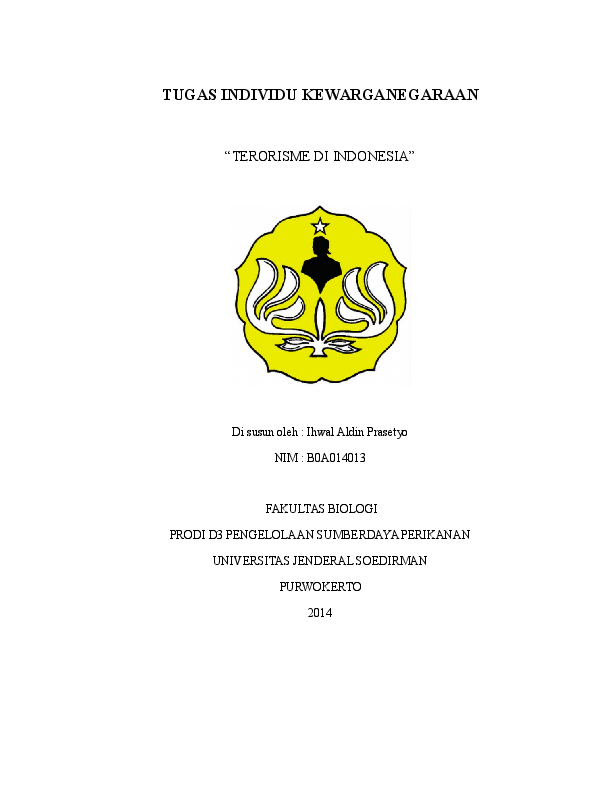 Doc Makalah Terorisme Di Indonesia Ihwal Aldin Academia Edu