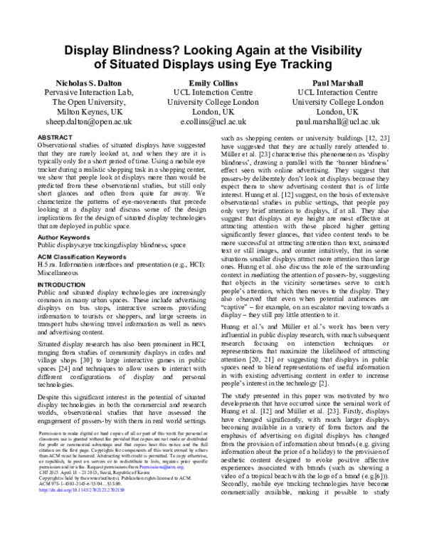 (PDF) Display Blindness? Looking Again at the Visibility of Situated ...