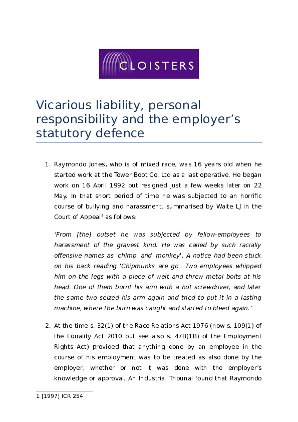 employment law fines can an employee be personally liable