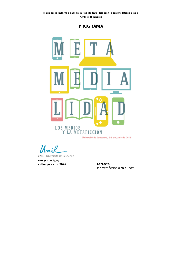 (PDF) Metamedialidad. Los medios y la metaficción Catalina Quesada
