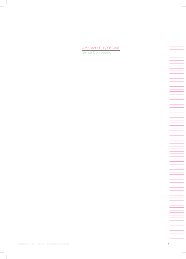 (PDF) Architects Duty of Care Senior CoHousing Anastasia Martini