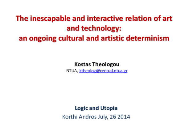 (PDF) The inescapable and interactive relation of art and technology ...