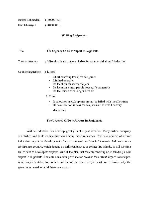 (DOC) Writing assignment