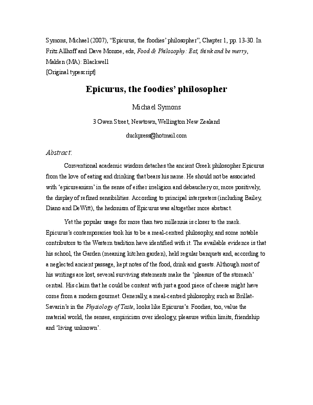 Epicurus doctrine image