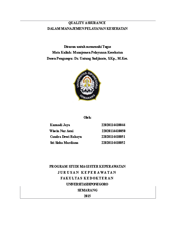 Doc Quality Assurance Candra Dewi Academia Edu