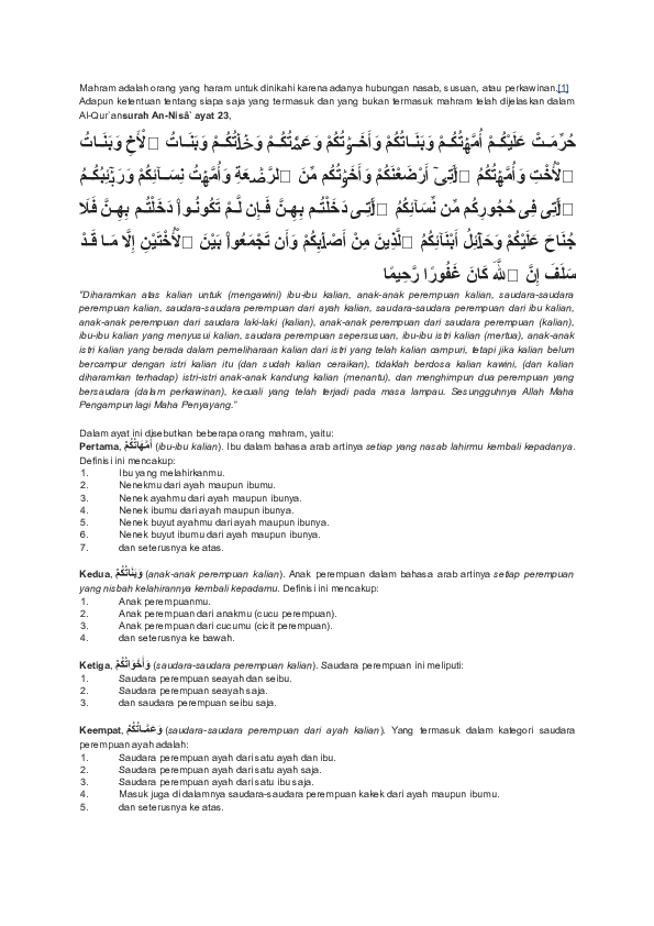 (DOC) Mahram