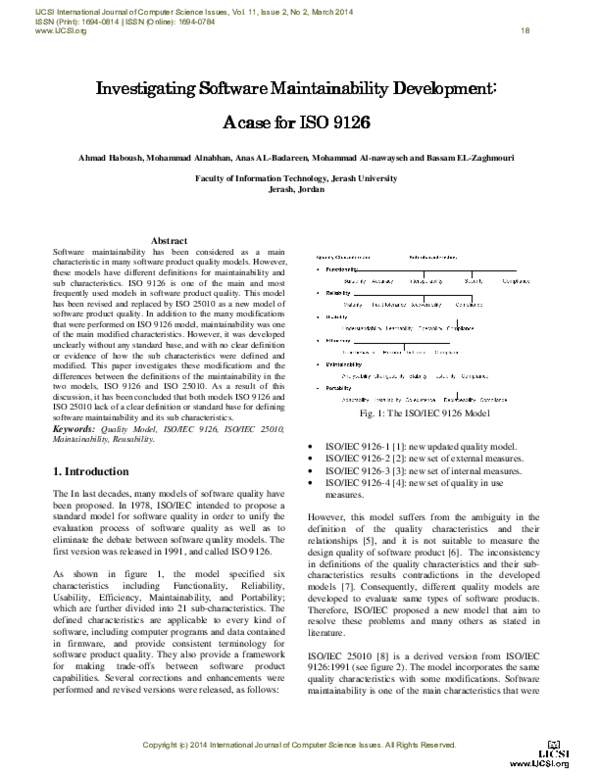 (PDF) Investigating Software Maintainability Development: A case for ...