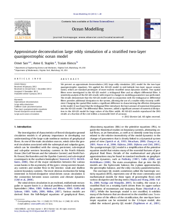 (PDF) Approximate deconvolution large eddy simulation of a stratified ...