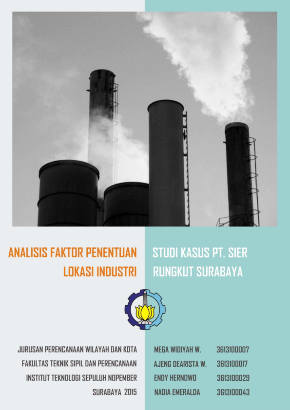 (PDF) Tugas Anlok - ANALISIS FAKTOR PENENTUAN LOKASI INDUSTRI SIER