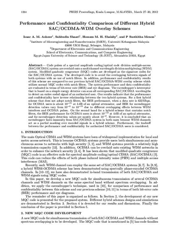 (PDF) Performance and Confidentiality Comparison of Different Hybrid ...