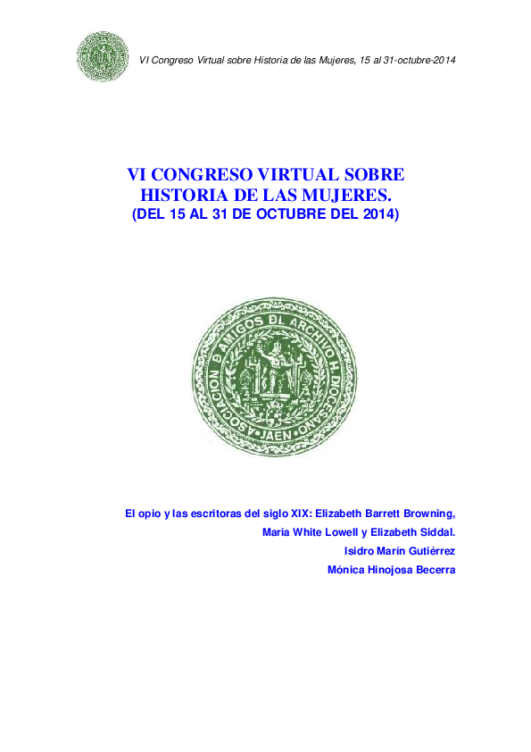(PDF) El opio y las escritoras del siglo XIX: Elizabeth Barrett ...