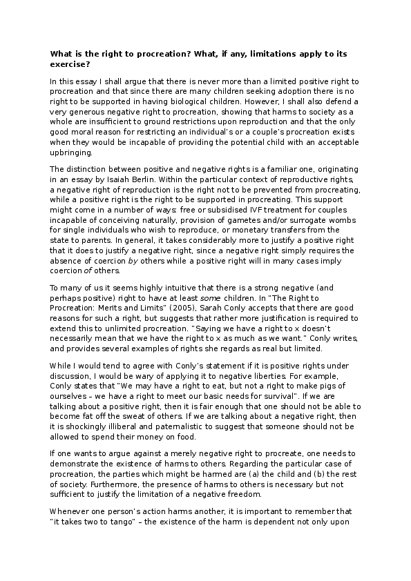 Procreation essay picture