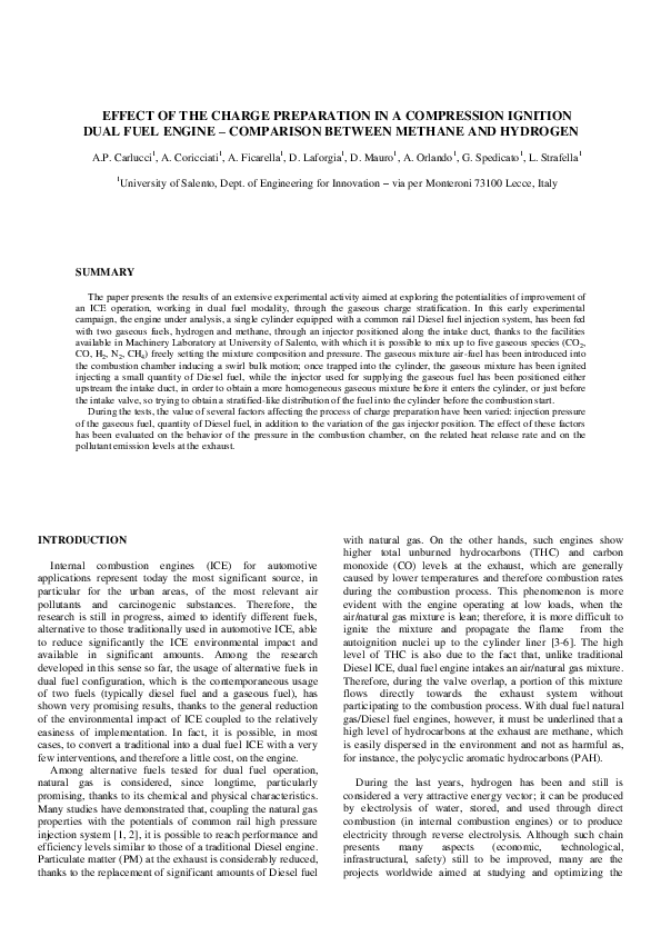 (PDF) EFFECT OF THE CHARGE PREPARATION IN A COMPRESSION IGNITION DUAL ...