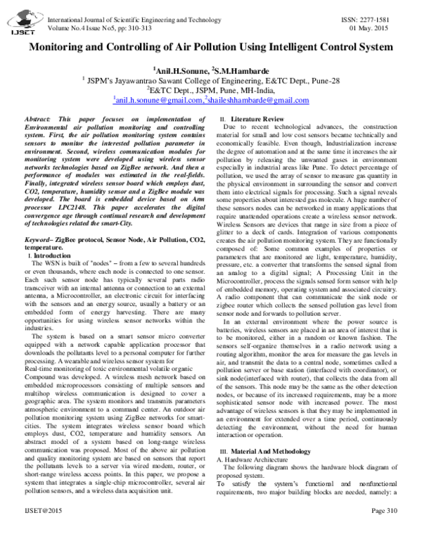 (PDF) Monitoring and Controlling of Air Pollution Using Intelligent ...