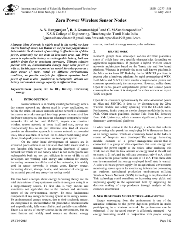 (PDF) Zero Power Wireless Sensor Nodes