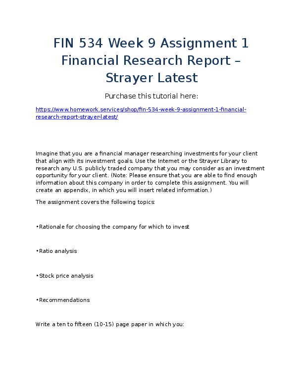 Finance 534 essay 02 picture