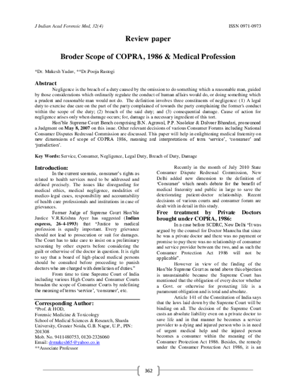 Why is consumer protection act of 1986 passed image