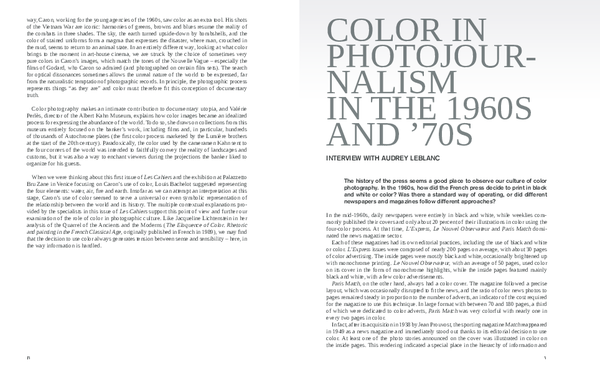 Color in Photojournalism in the 1960's and the 1970's, Cahiers de la ...