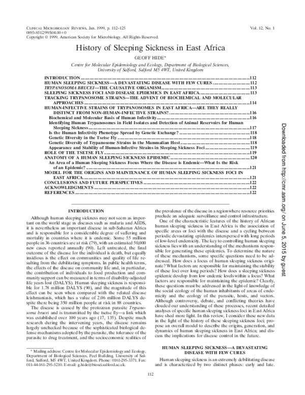 Sleeping sickness essay image