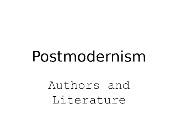 Postmodernism essay pdf picture