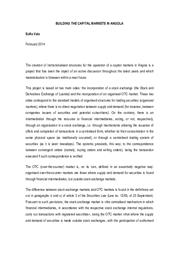 Angola short essay image