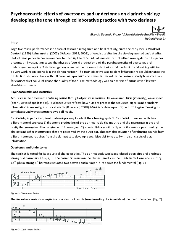 Psychoacoustic effects of overtones and undertones on voicing