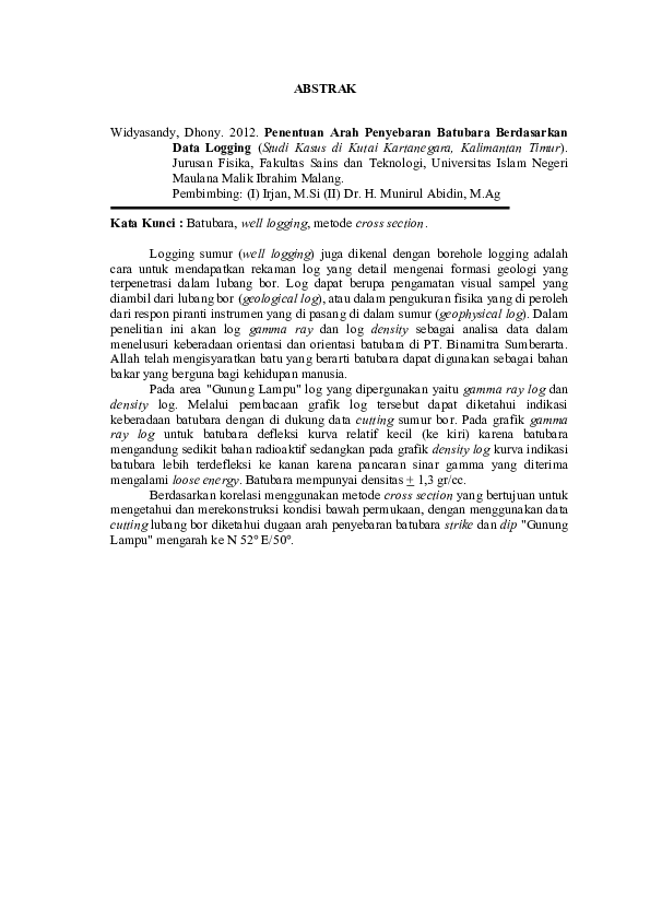 Pdf Well Log Analysis