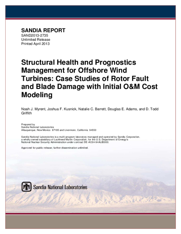 (PDF) Structural Health and Prognostics Management for Offshore Wind ...