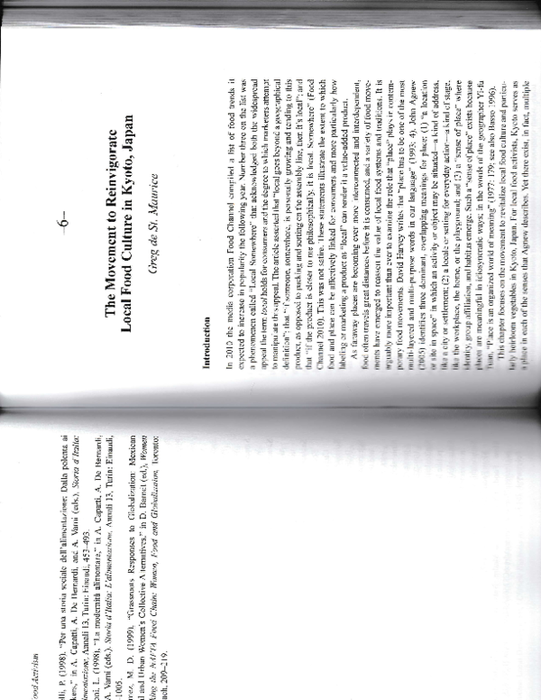 (PDF) The Movement to Revitalize Local Food Culture in Kyoto, Japan