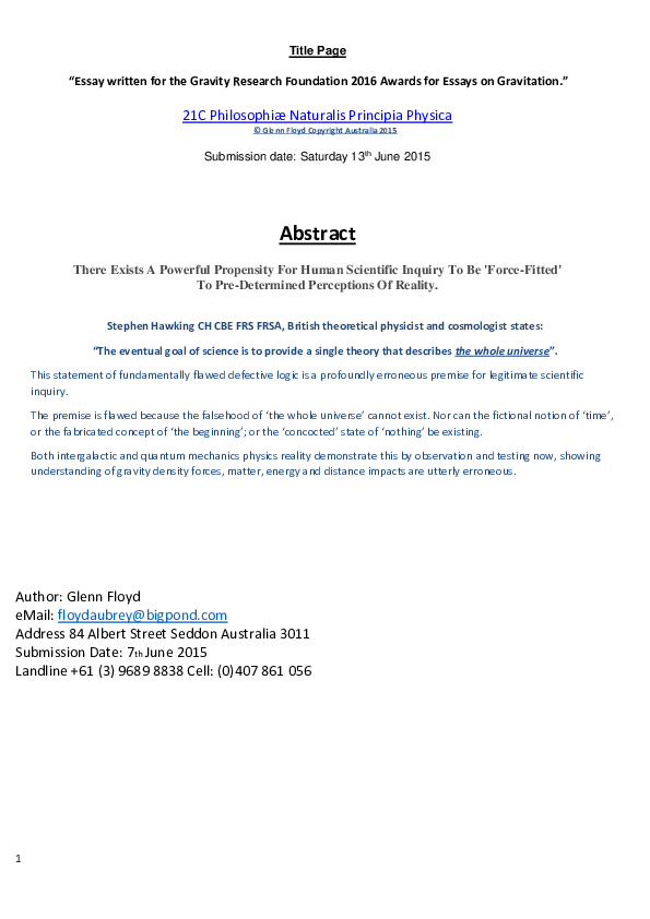 Essay on gravitational force image