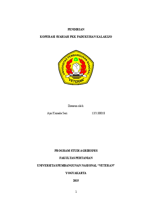 (DOC) Contoh Pendirian Koperasi AD/ART  Ayu KumalaSari 