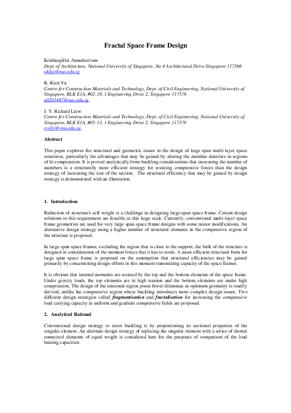 (PDF) Fractal Space Frame Design