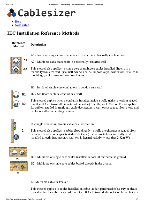 (PDF) Help New Cable IEC Installation Reference Methods Canh Thanh