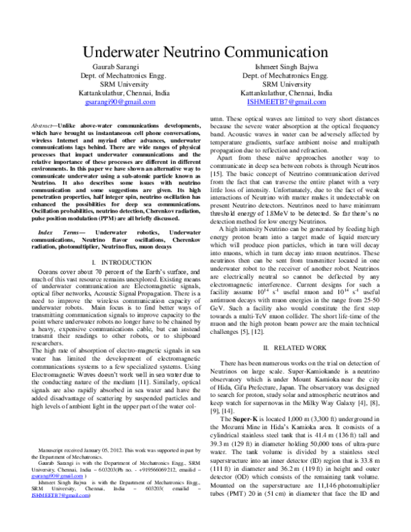 Underwater communication thesis picture