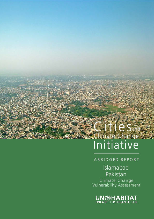 (PDF) Climate Change Vulnerability Assessment - Islamabad, Pakistan