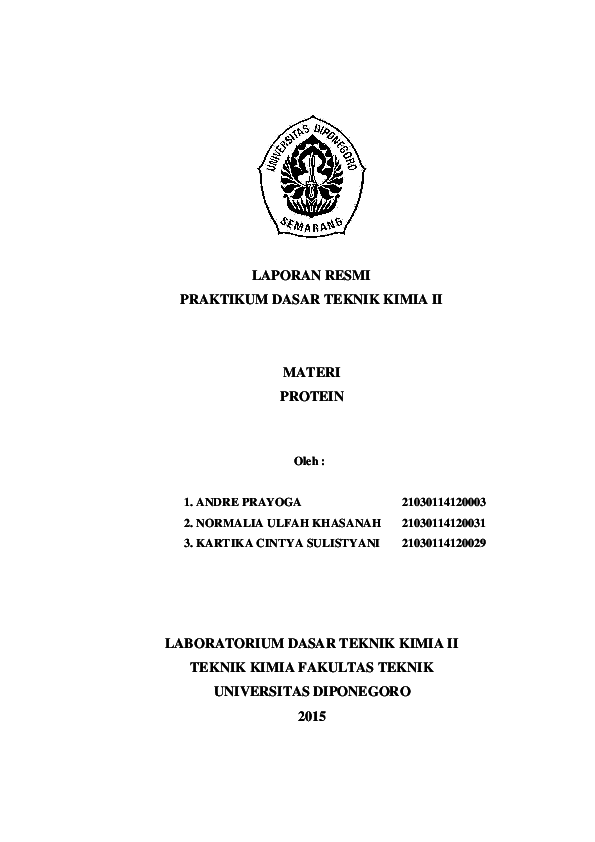 Pdf Laporan Resmi Protein Andre Prayoga Academia Edu
