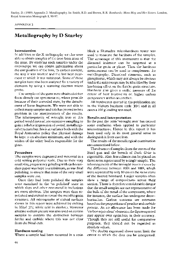 Metallographic examination image