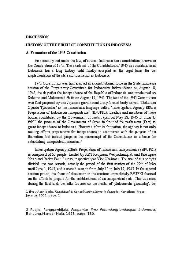 (DOC) HISTORY OF THE BIRTH OF CONSTITUTION IN INDONESIA