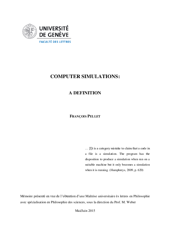 Phd thesis on simulation