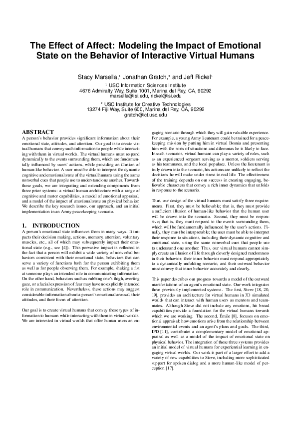 (PDF) The effect of affect: Modeling the impact of emotional state on ...
