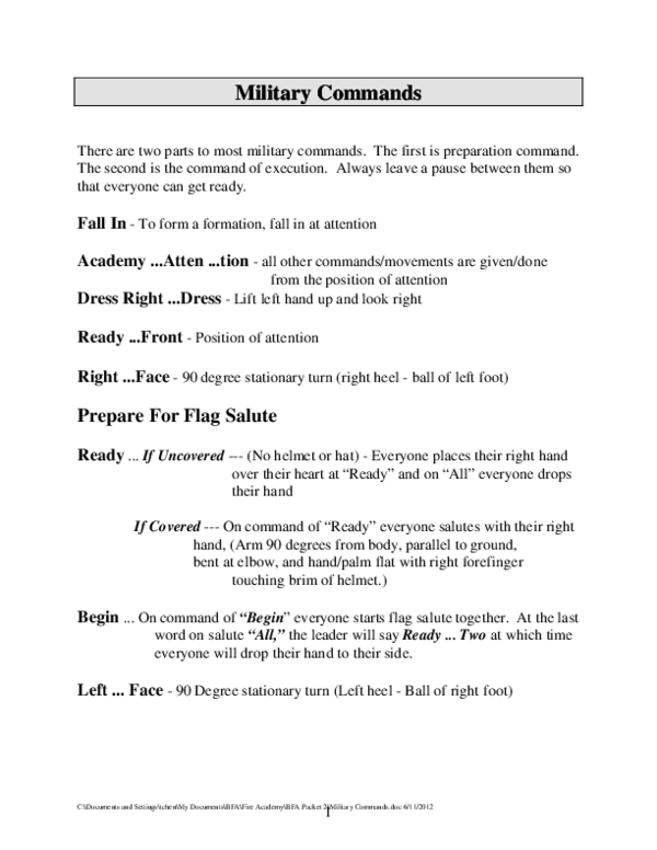 (PDF) Military Commands