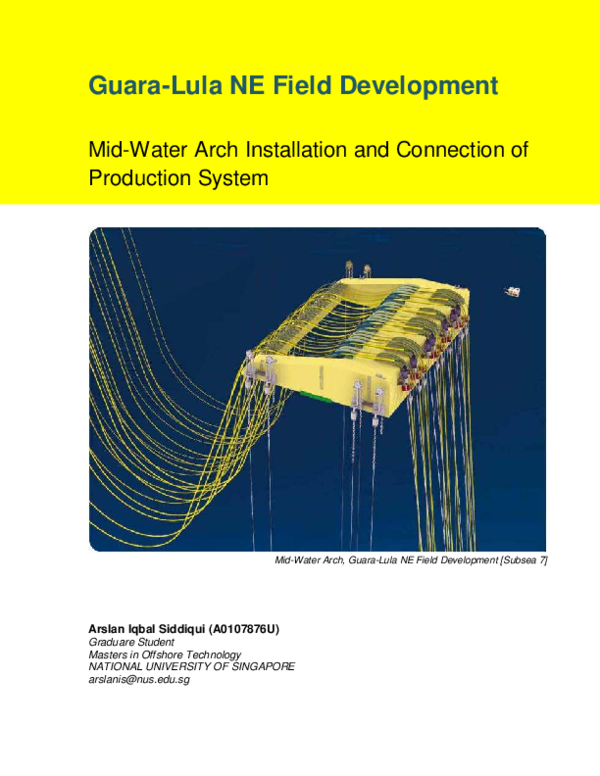 (PDF) GuaraLula NE Field Development MidWater Arch Installation and Connection of Production