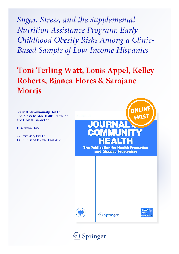 (PDF) Sugar, Stress, and the Supplemental Nutrition Assistance Program ...