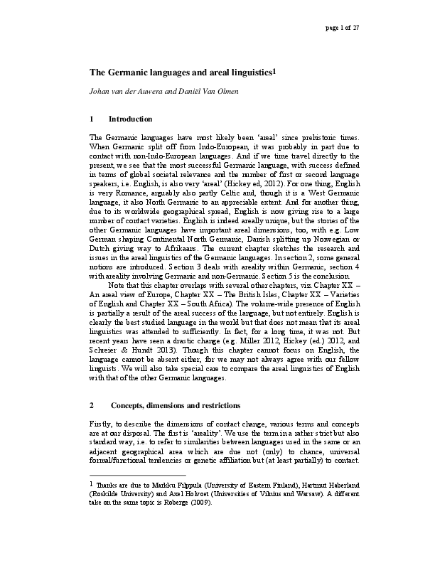 (PDF) THE GERMANIC LANGUAGES Elena Decheva Academia.edu