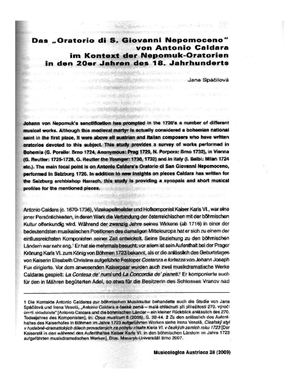 Oratorio essay image