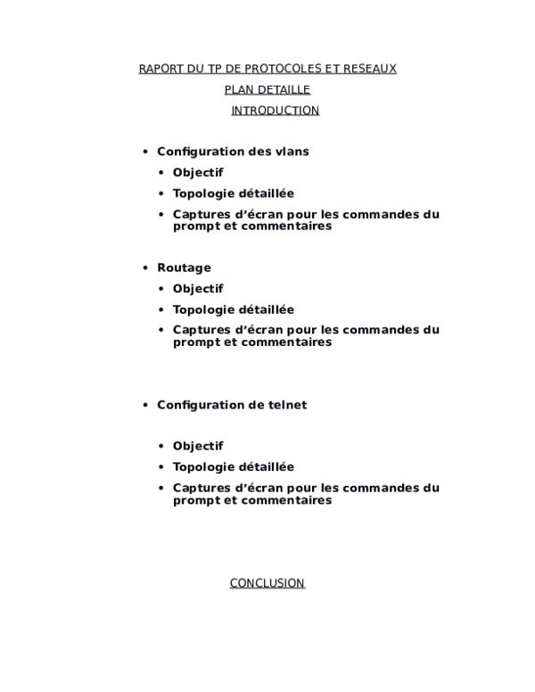 (DOC) RAPORT DU TP DE PROTOCOLES ET RESEAUX